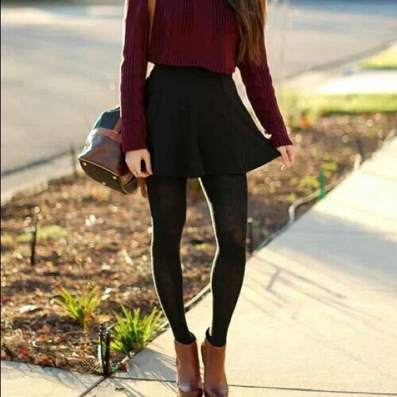 2 Pack Footless Fleece Lined Tights HighRise Black - Picture 6 of 8